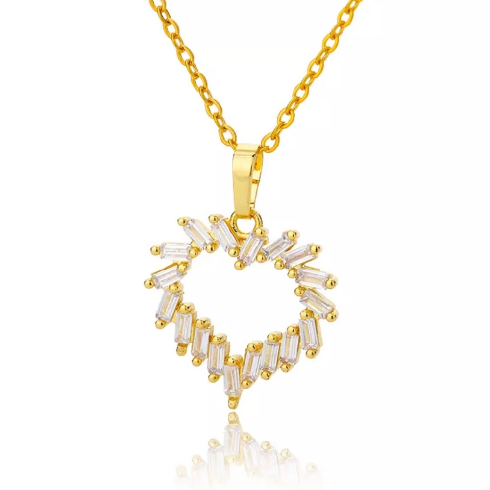 Zircon heart necklace